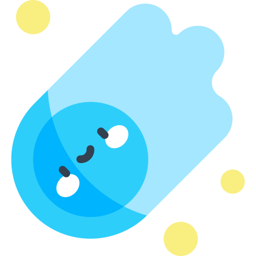 Comet Kawaii Flat icon