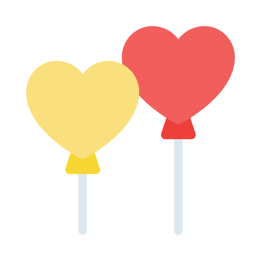 Heart balloon icon Vector Stall Flat