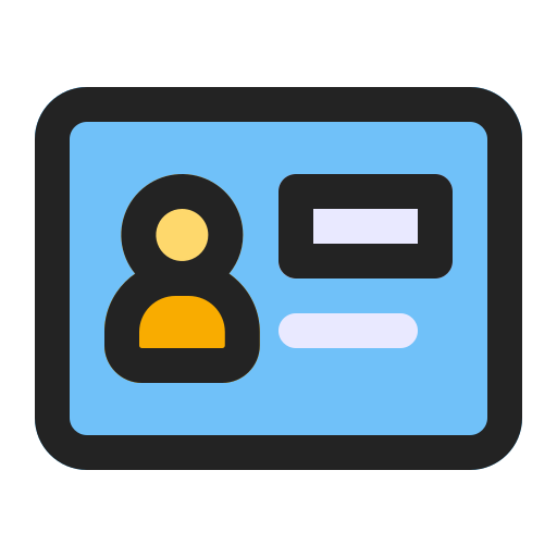 ID card Generic Outline Color icon