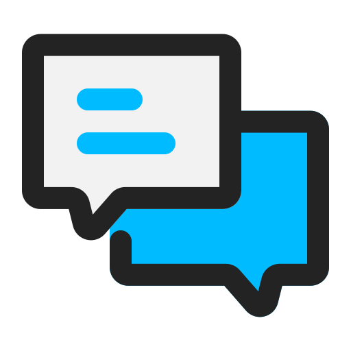 Chat Bubble Generic Outline Color Icon