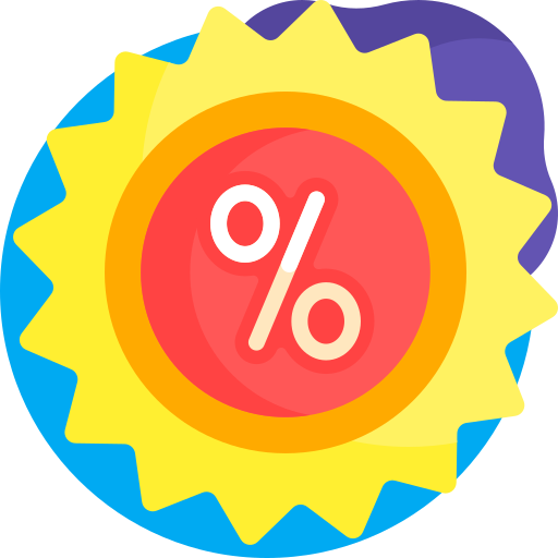 Percentage free icon Percentage free icon
