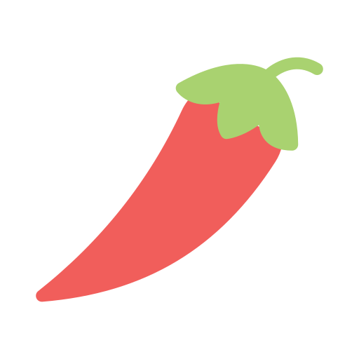 Chili Pepper Vector Stall Flat Icon