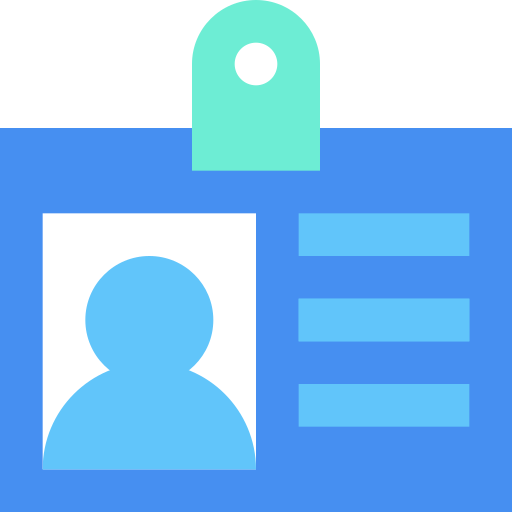 ID card Generic Blue icon