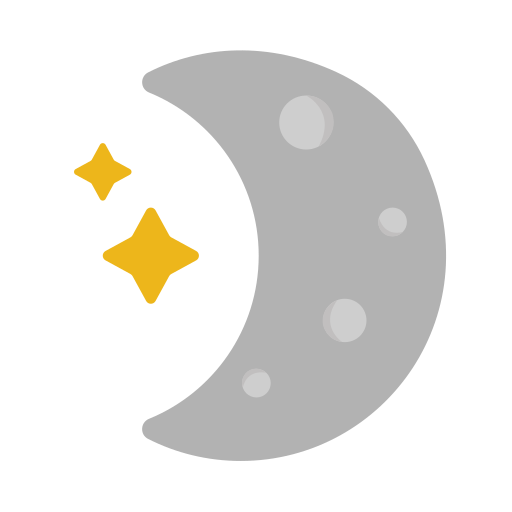 luna y estrellas icono gratis