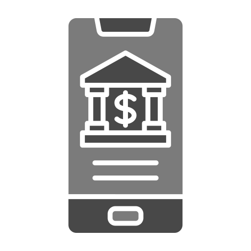 Mobile banking Generic Grey icon