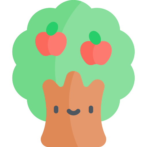 Apple Tree Kawaii Flat icon