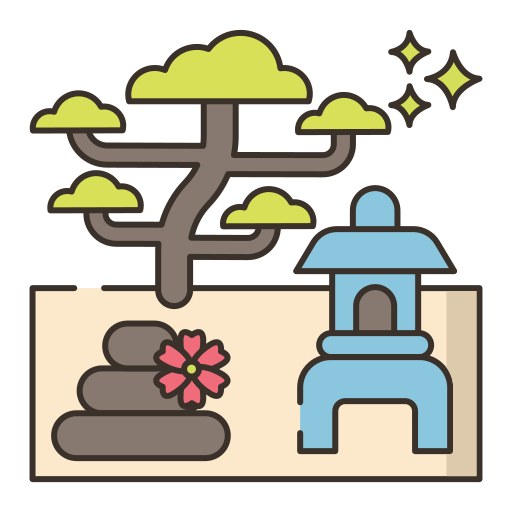 jardín japonés icono gratis