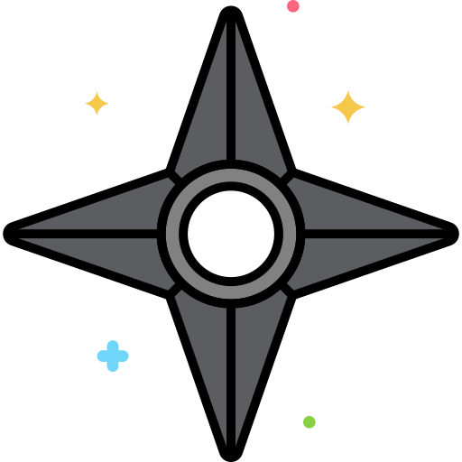 Shuriken Generic Outline Color icon