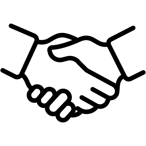 Handshake Icon - Download in Colored Outline Style