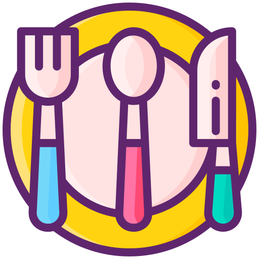 Cutlery Generic Outline Color icon