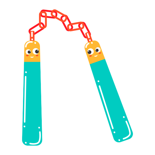 nunchaku kostenlos Sticker nunchaku kostenlos Sticker