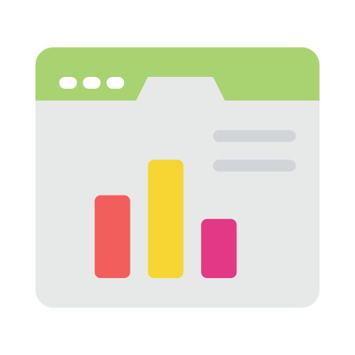 Bar Graph Vector Stall Flat Icon