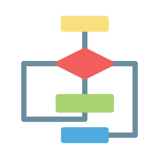 diagrama de flujo icono gratis