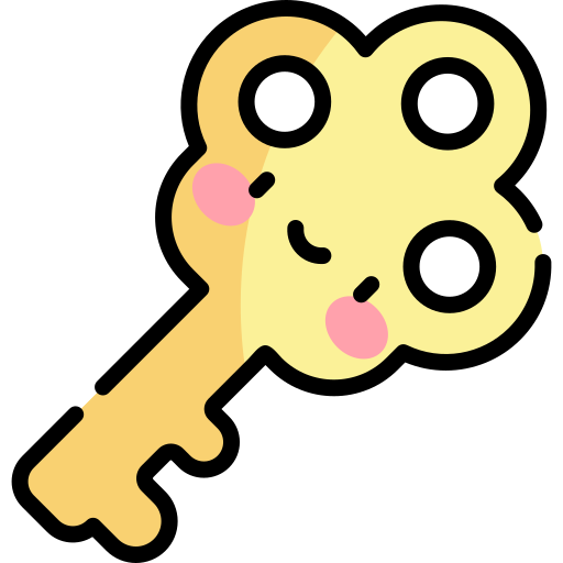 Key Kawaii Lineal color icon