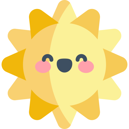 Sun Kawaii Flat icon