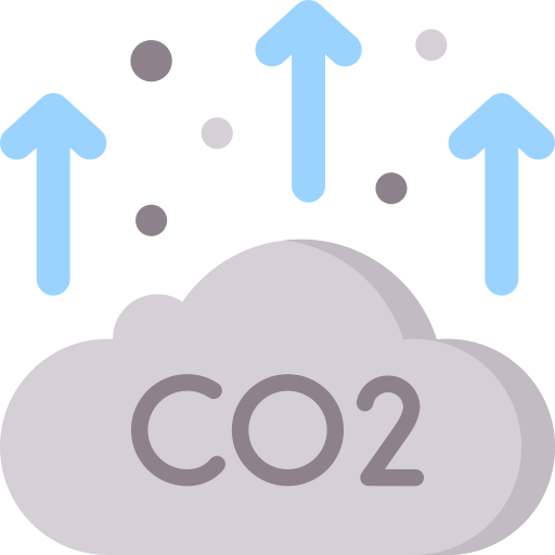 emisión de co2 icono gratis