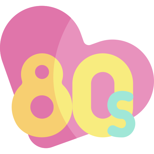 años 80 icono gratis