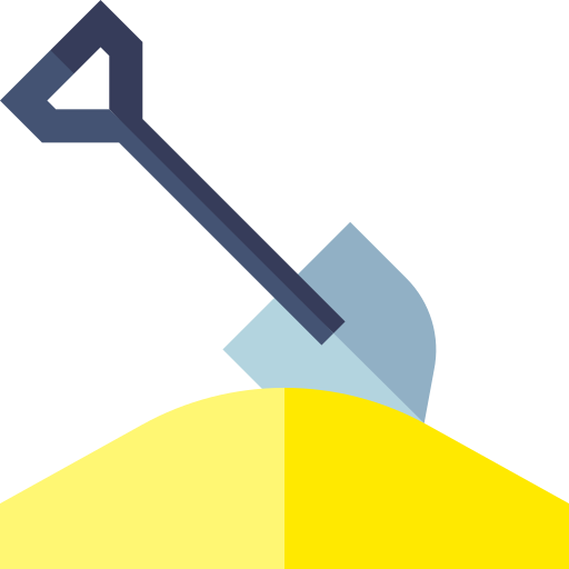 Shovel Basic Straight Flat icon