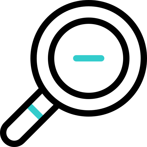 disminuir el zoom icono gratis