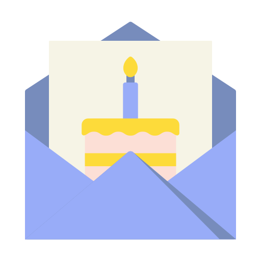 tarjeta de cumpleaños icono gratis