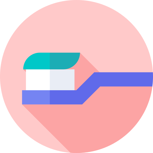 Toothbrush Flat Circular Flat icon