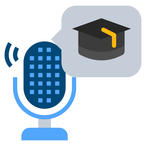 Education podcast icono gratis