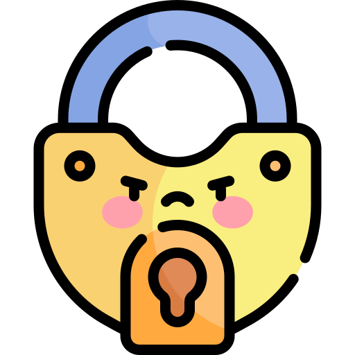 Padlock Kawaii Lineal color icon