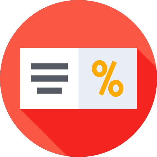 cupón de descuento icono gratis