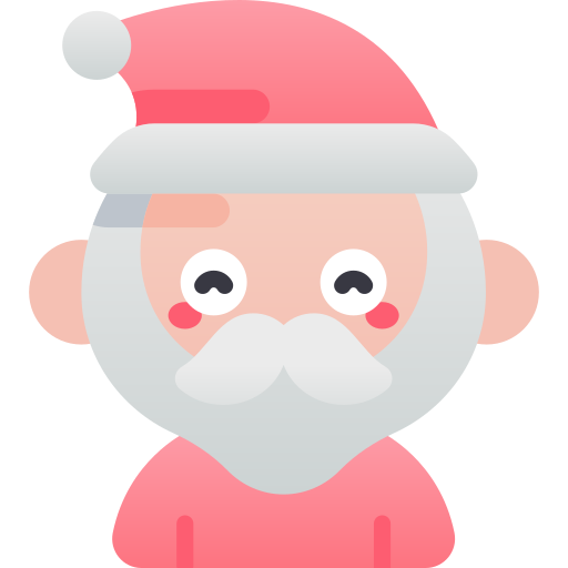 Santa Claus Kawaii Star Gradient icon