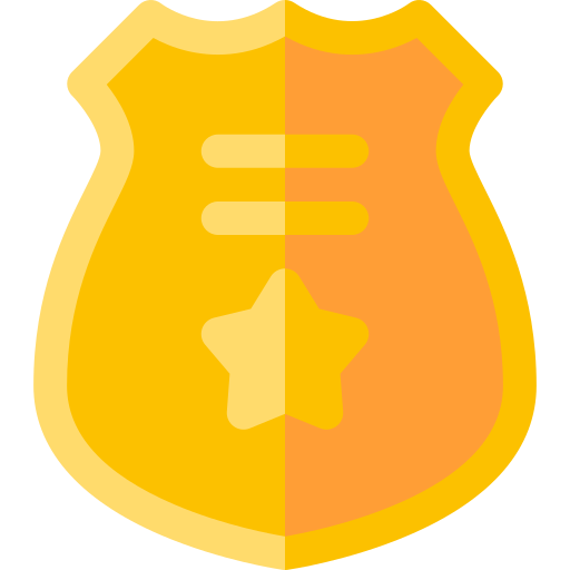 Police Badge Basic Rounded Flat Icon