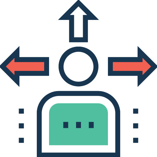 toma de decisiones icono gratis