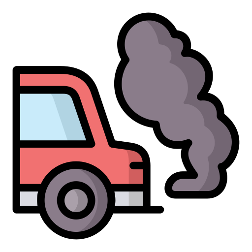 La contaminación del aire Iconos gratis de transporte