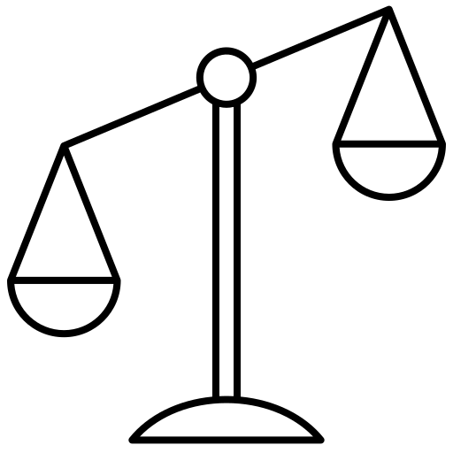 Law scale free icon