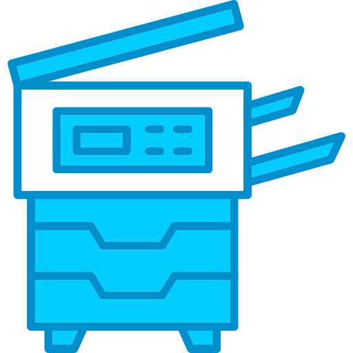 Copy Machine Generic Blue Icon