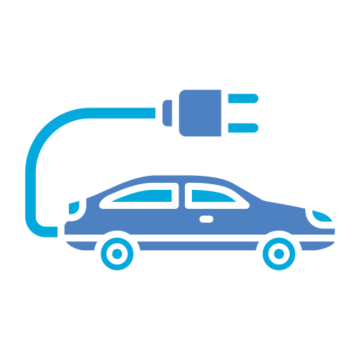 Electric Car Generic Blue icon