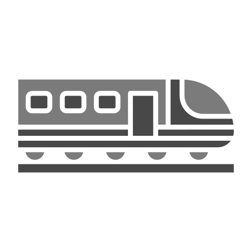 High speed train Generic Grey icon