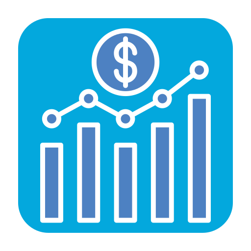 aplicación de bolsa de valores icono gratis