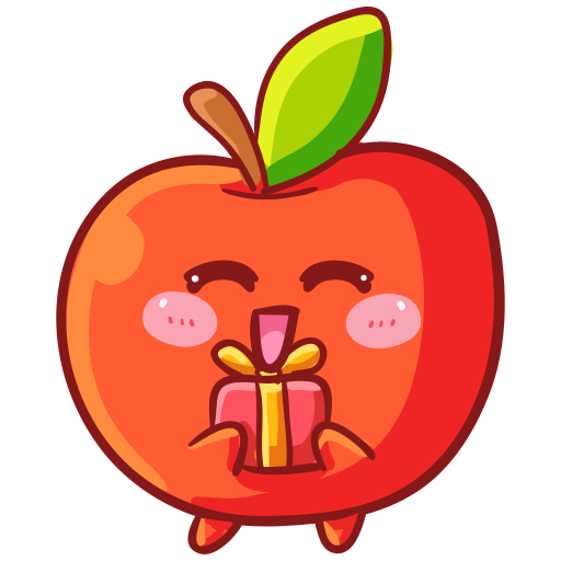 manzana gratis sticker