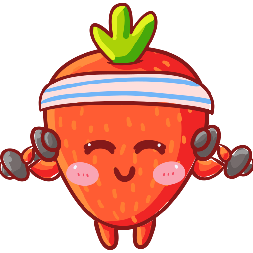 Strawberry free sticker