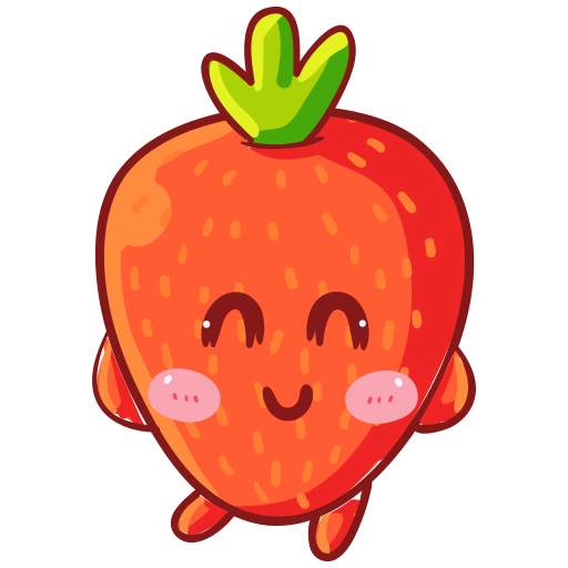 Strawberry free sticker