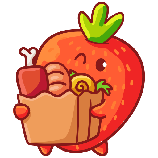 Strawberry Stickers - Free food and restaurant Stickers