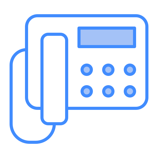 Telephone Generic Blue icon