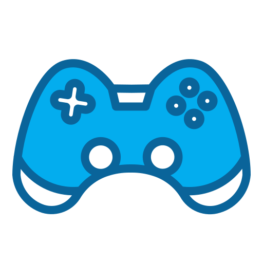 Blue Ninja Gaming With Joystick Logo Icon PNG Transparent