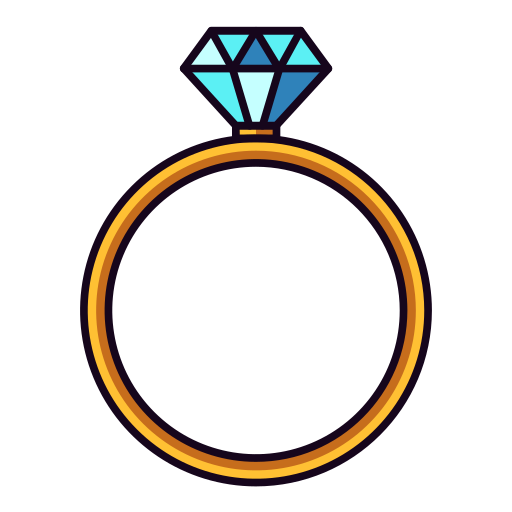 Diamond ring Generic Outline Color icon