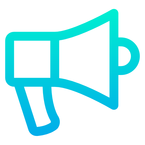 Megaphone Kiranshastry Gradient icon