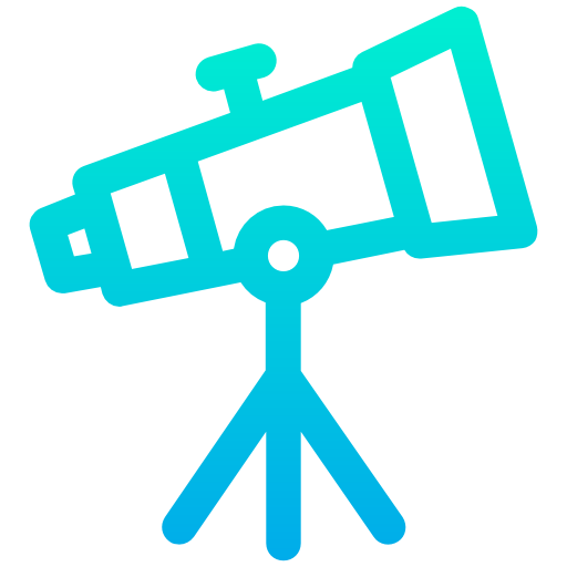 telescopio icono gratis