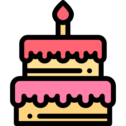 pastel de cumpleaños icono gratis