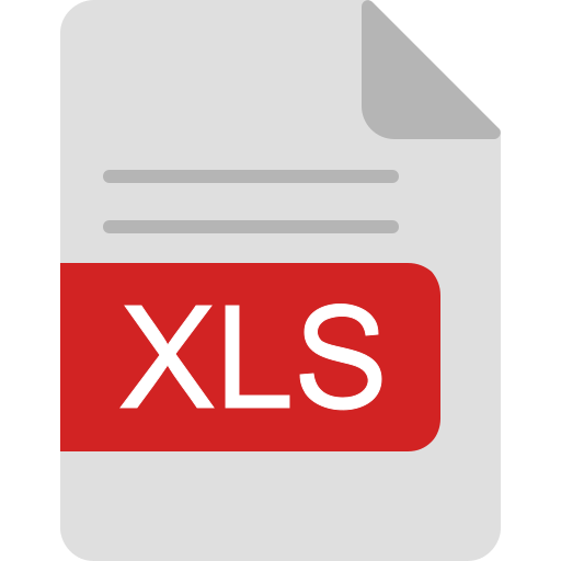 formato de archivo xls icono gratis