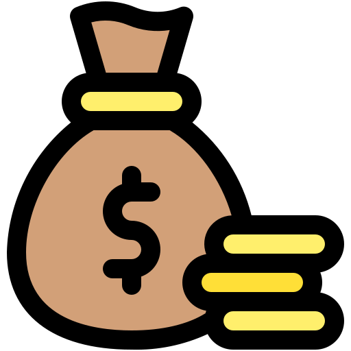 bolsa de dinero icono gratis