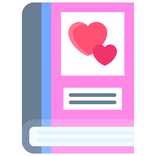 libros de amor icono gratis